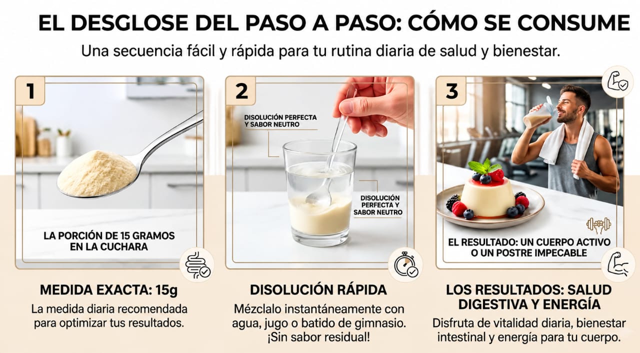 Proceso completo de consumo de GELA-PRO MAX